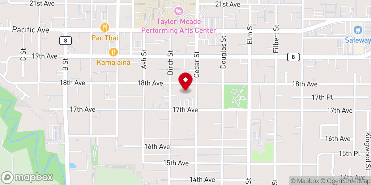 Map showing location of Forest Grove United Methodist Church