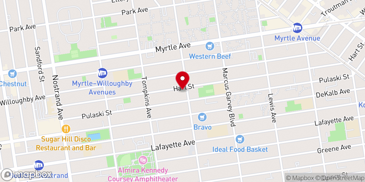 Map showing location of Ebenezer Christian Center