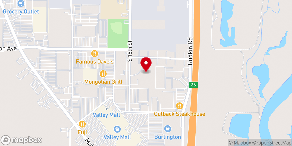 Map showing location of Apostolic Faith Center