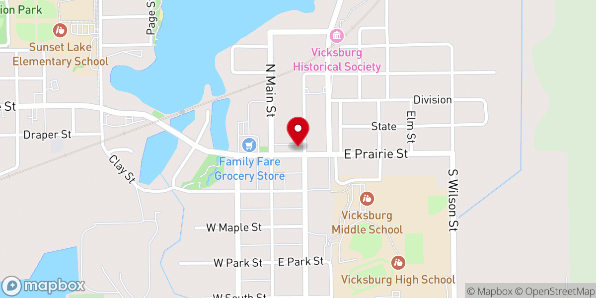 Map showing location of Charlie Church: Allstate Insurance