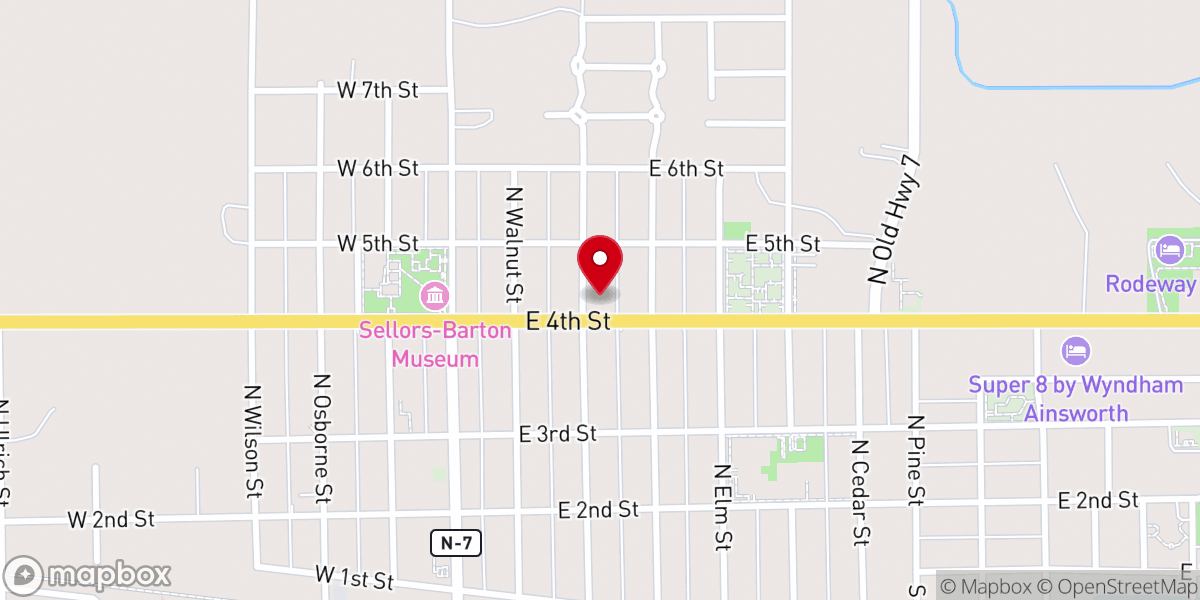 Map showing location of Zion Lutheran Church