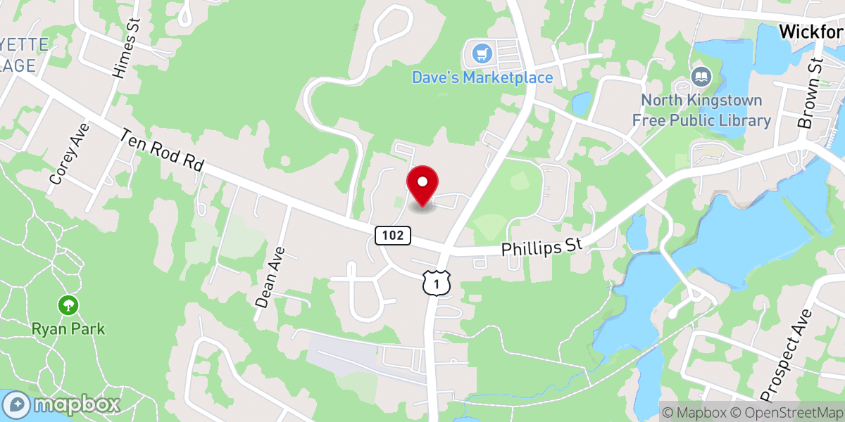 Map showing location of St. Bernard Faith Formation Office