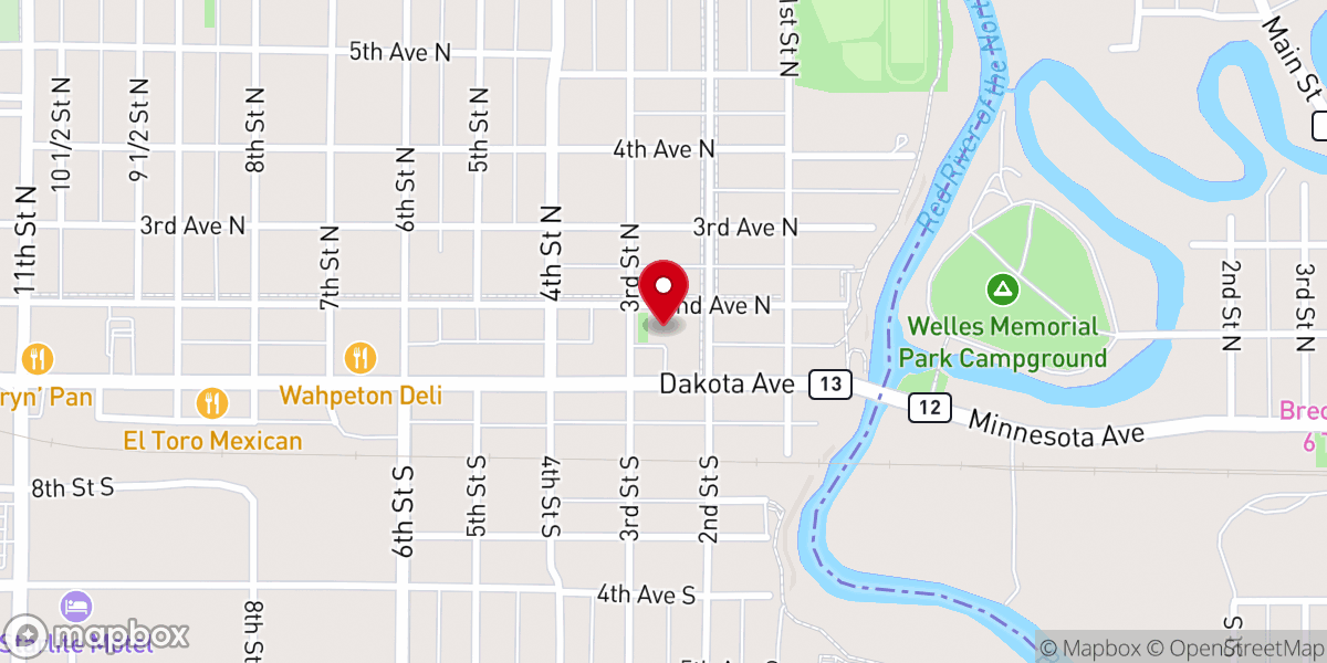 Map showing location of St Johns Elementary School