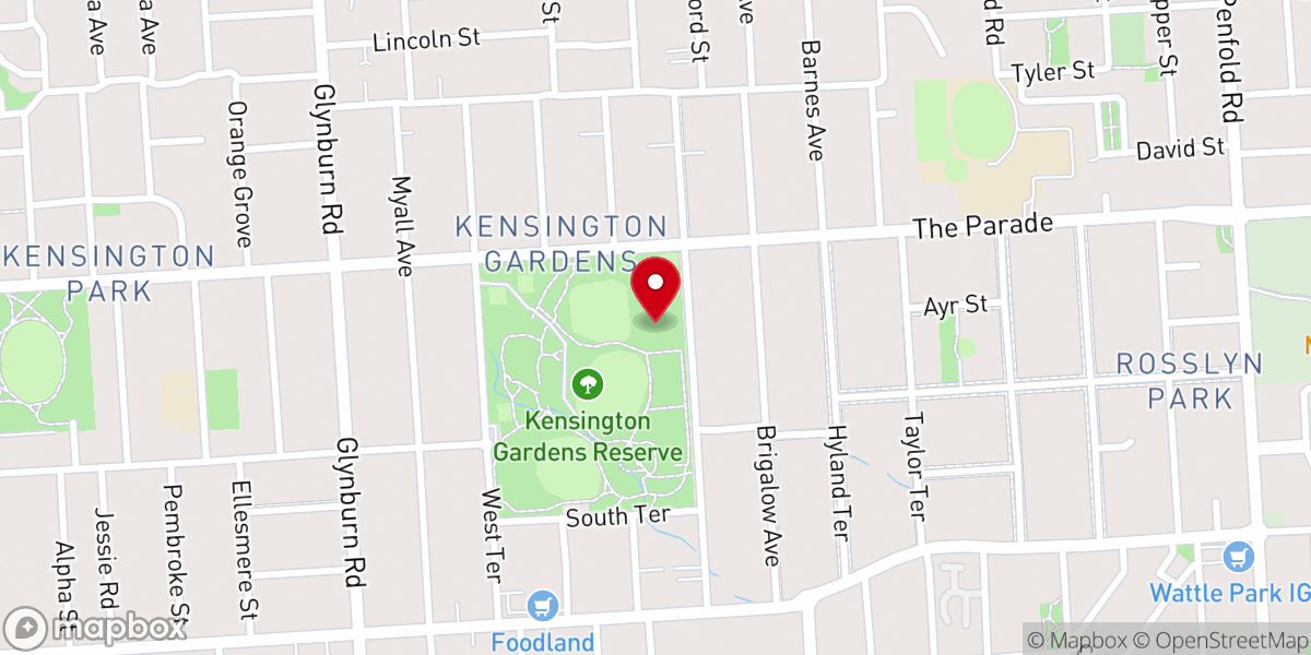 Map showing location of Redeemer Church Adelaide