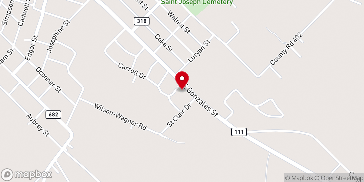 Map showing location of Austin Street Baptist Church