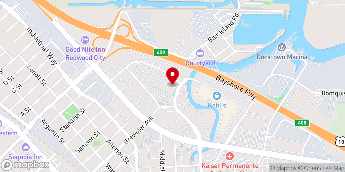 Map showing location of Goshen Christian Church
