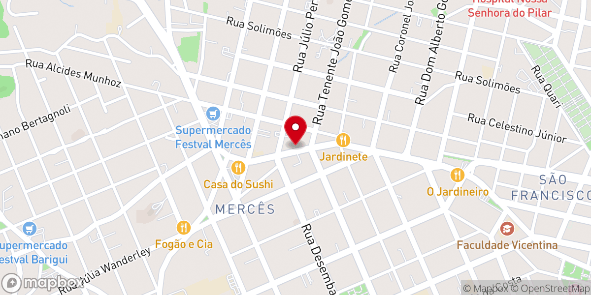 Map showing location of Paróquia Nossa Senhora das Mercês