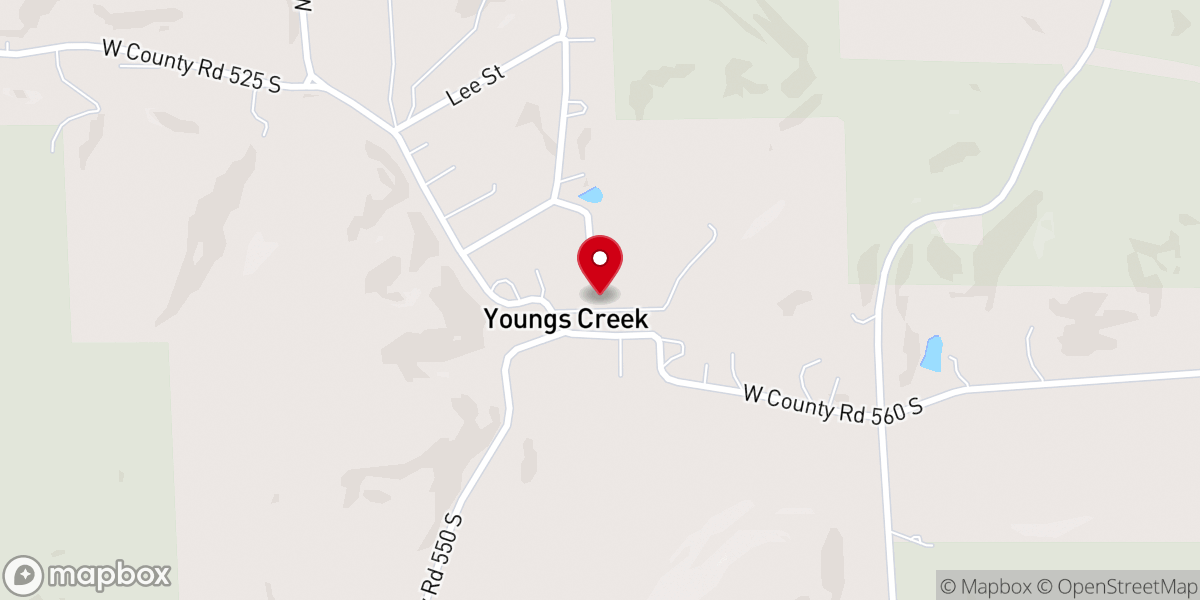 Map showing location of Young’s Creek Church of Christ