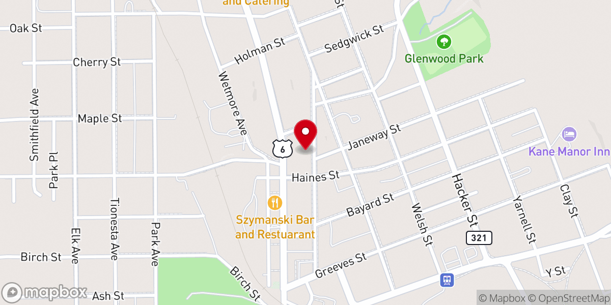 Map showing location of St Johns Episcopal Church