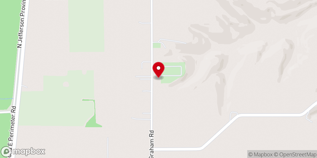 Map showing location of Hebron Baptist Church