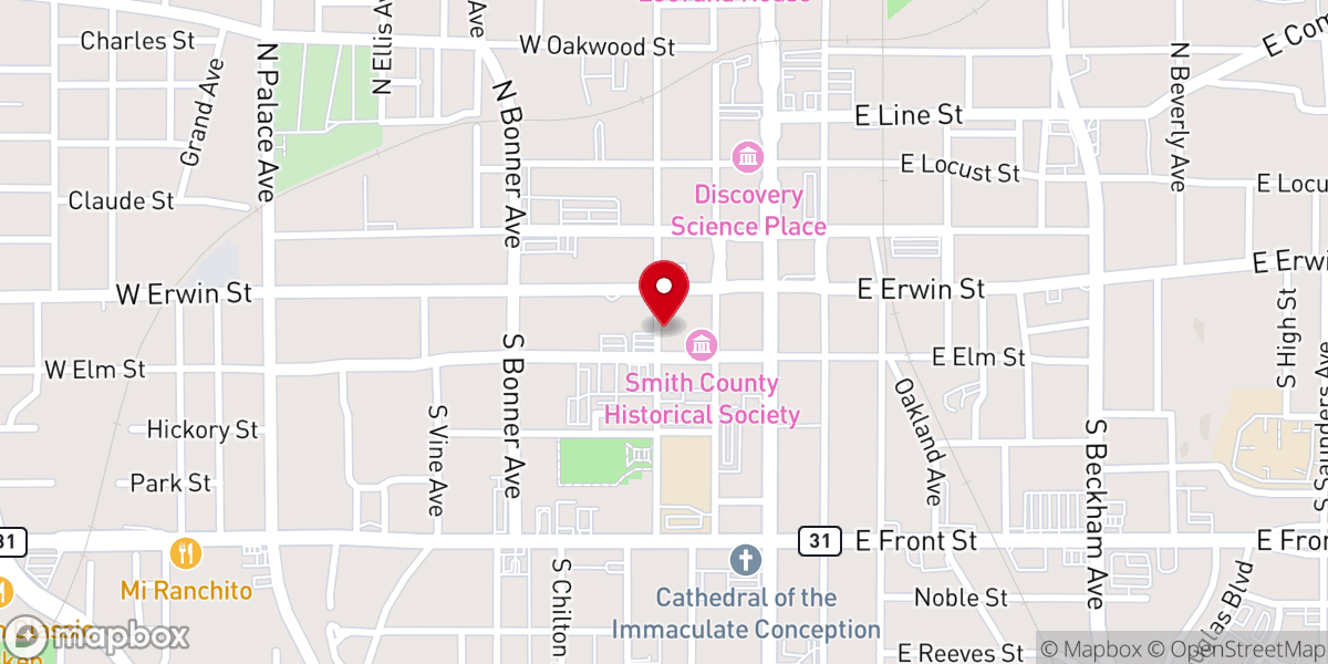 Map showing location of Christ Episcopal Church
