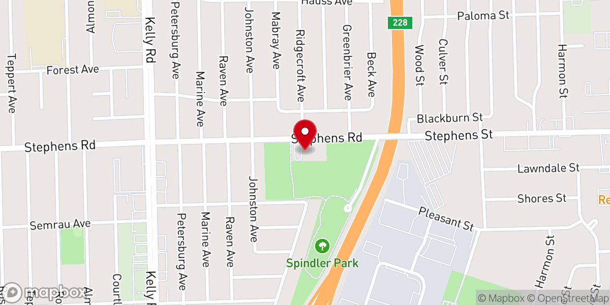 Map showing location of Better Life Church