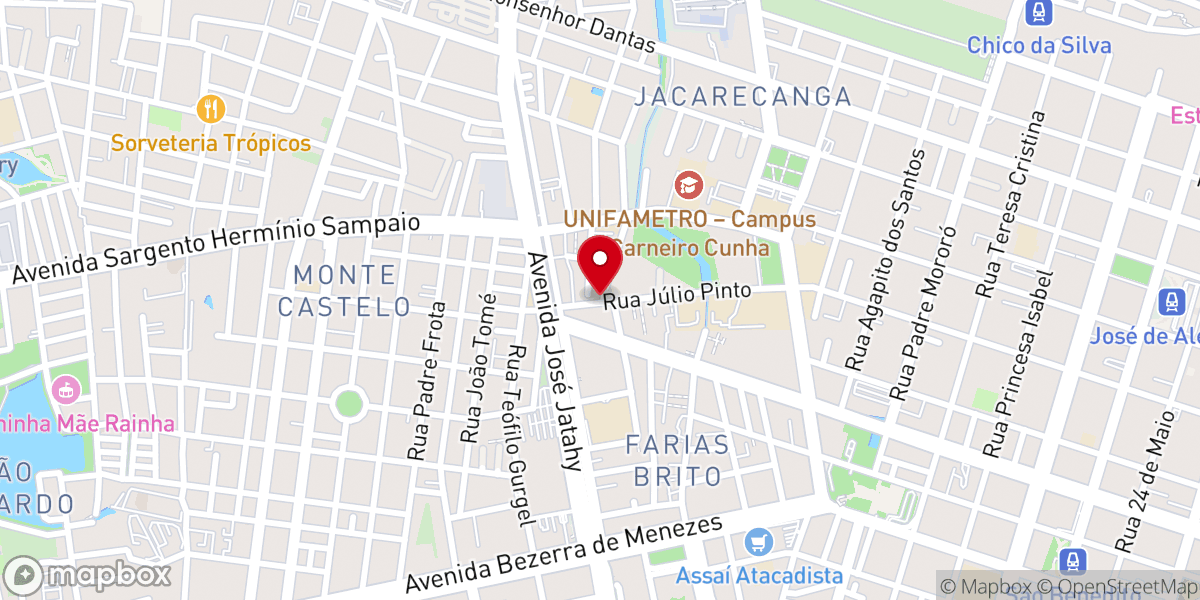 Map showing location of Igreja Assembleia de Deus Bela Vista