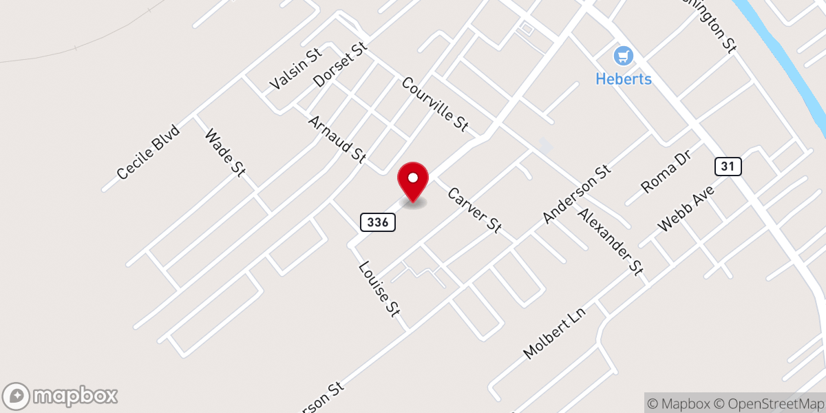 Map showing location of St. Bernard St. Francis Food Pantry