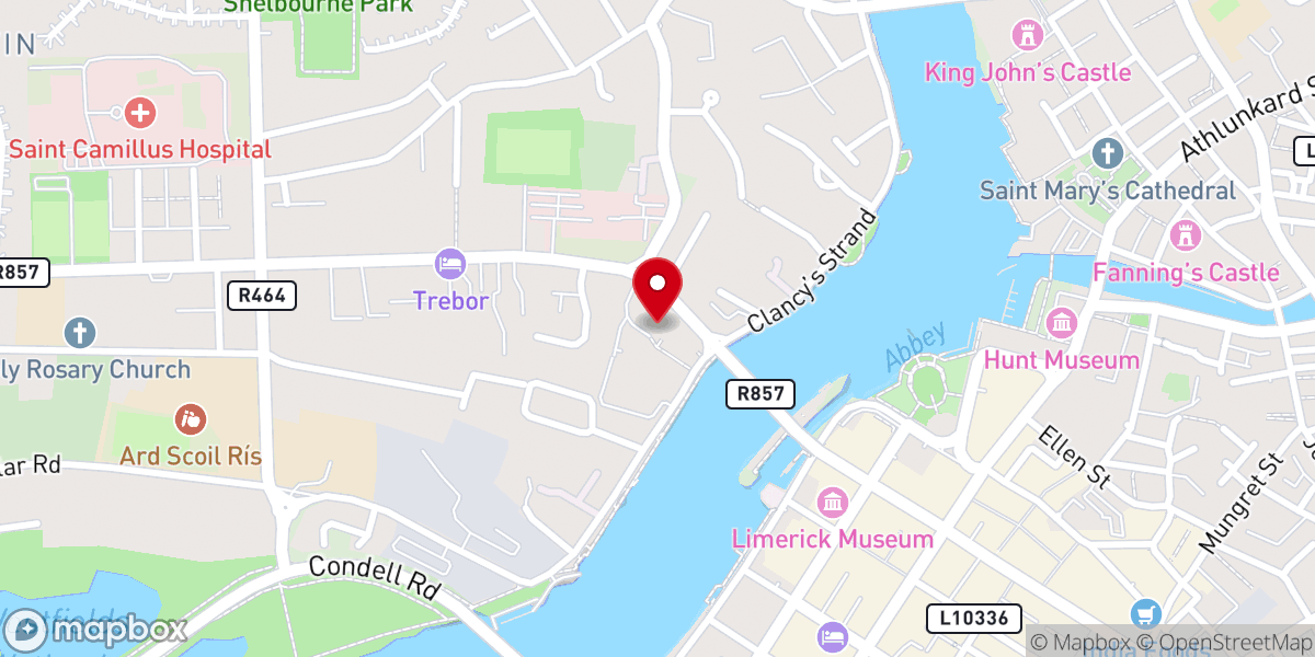 Map showing location of Garden of Eden Int'l Church Limerick