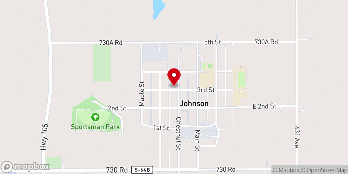 Map showing location of United Methodist Church