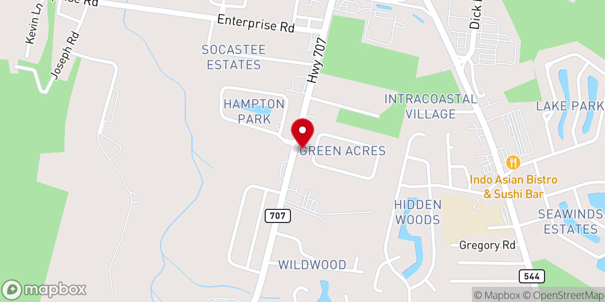 Map showing location of Lakewood Pentecostal Holiness