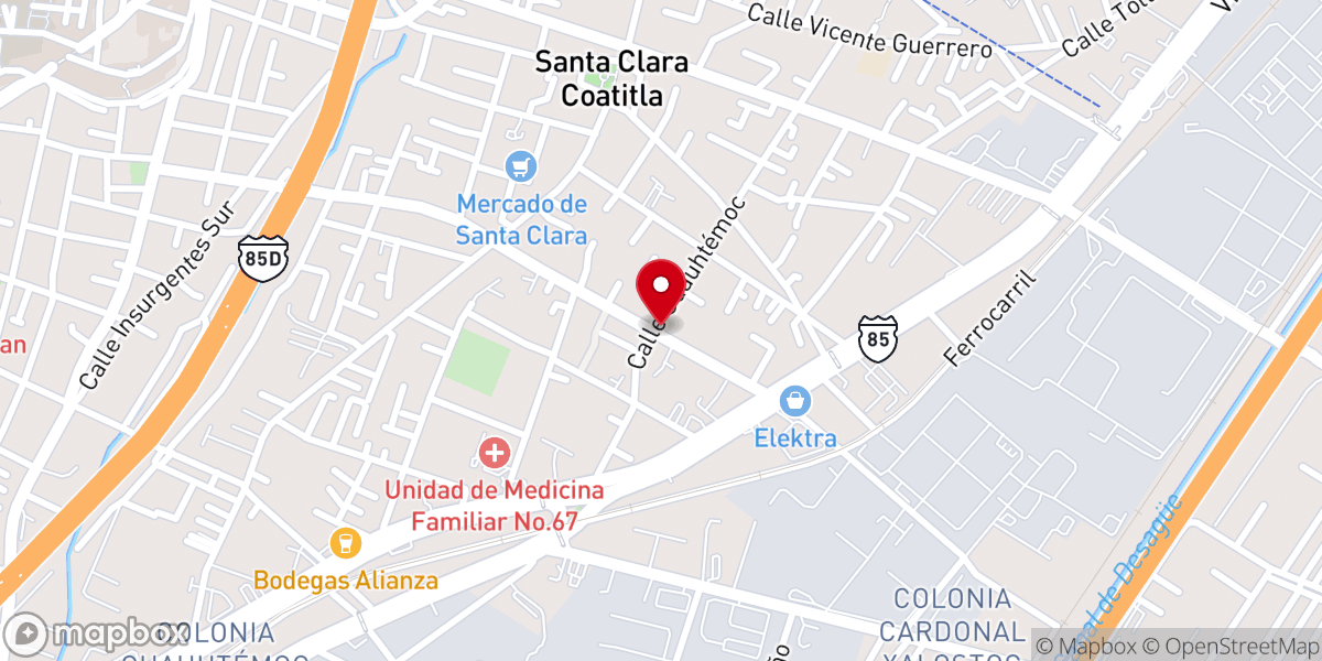 Map showing location of Capilla de San Antonio de Padua Ecatepec