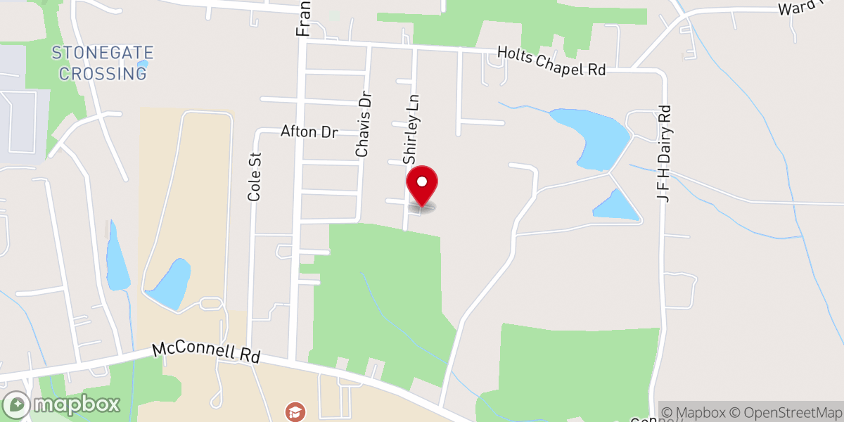 Map showing location of Mt Olive Church of Christ