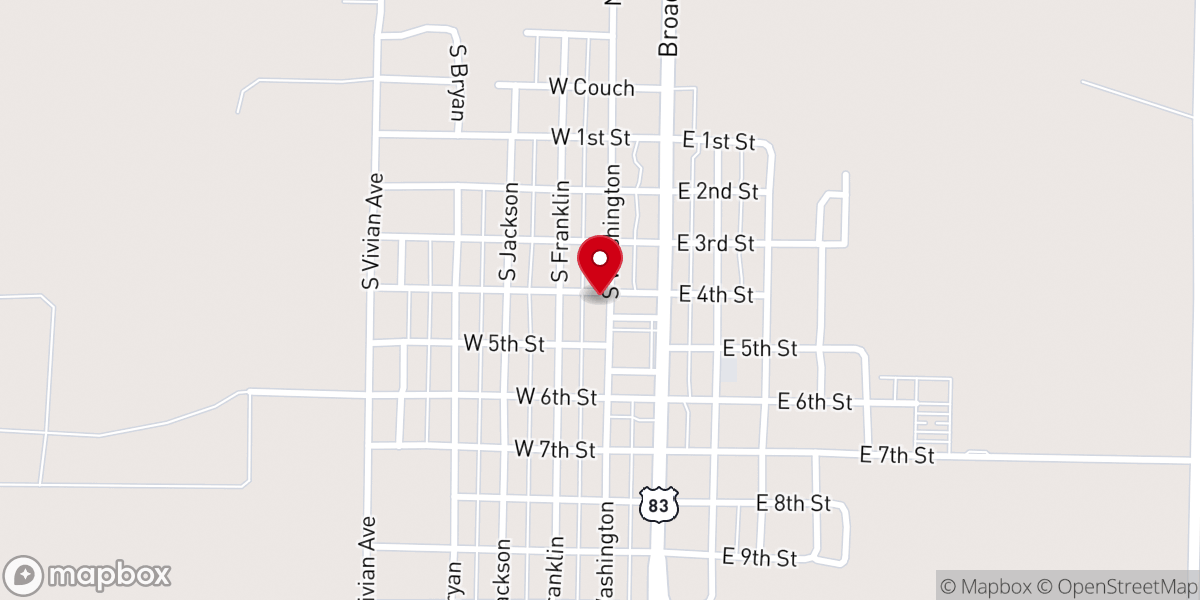 Map showing location of Church of Christ
