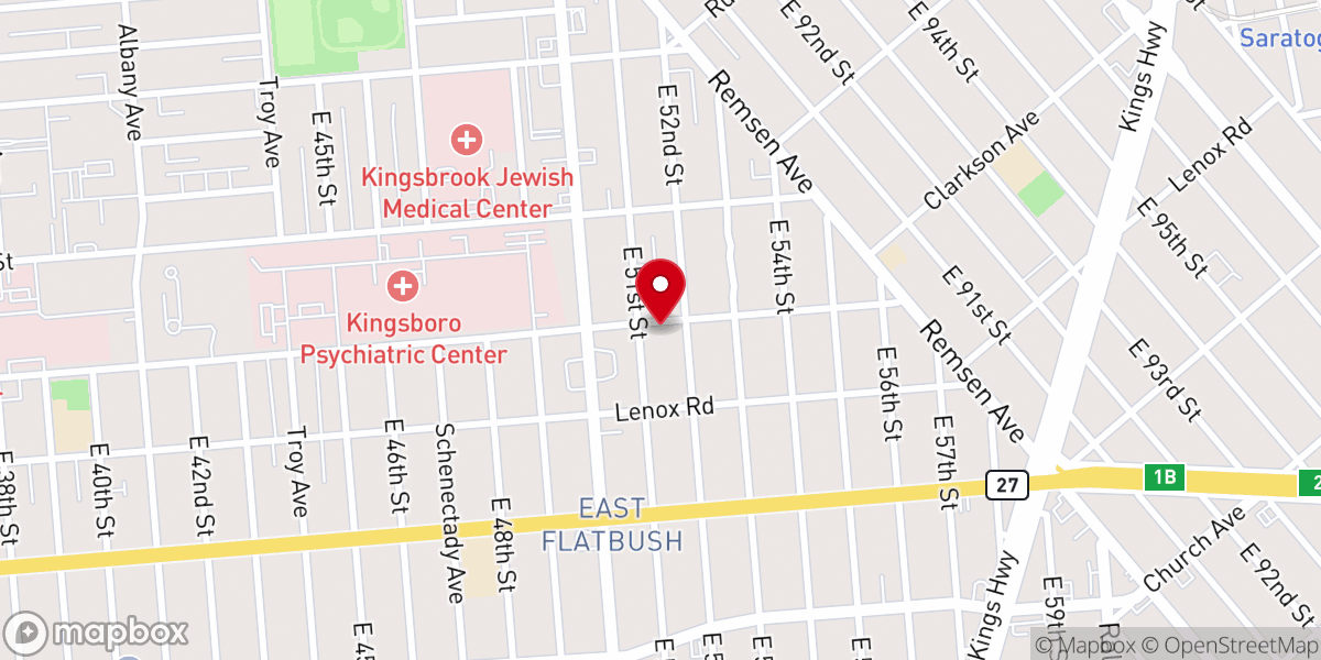 Map showing location of Bethel Worship Center