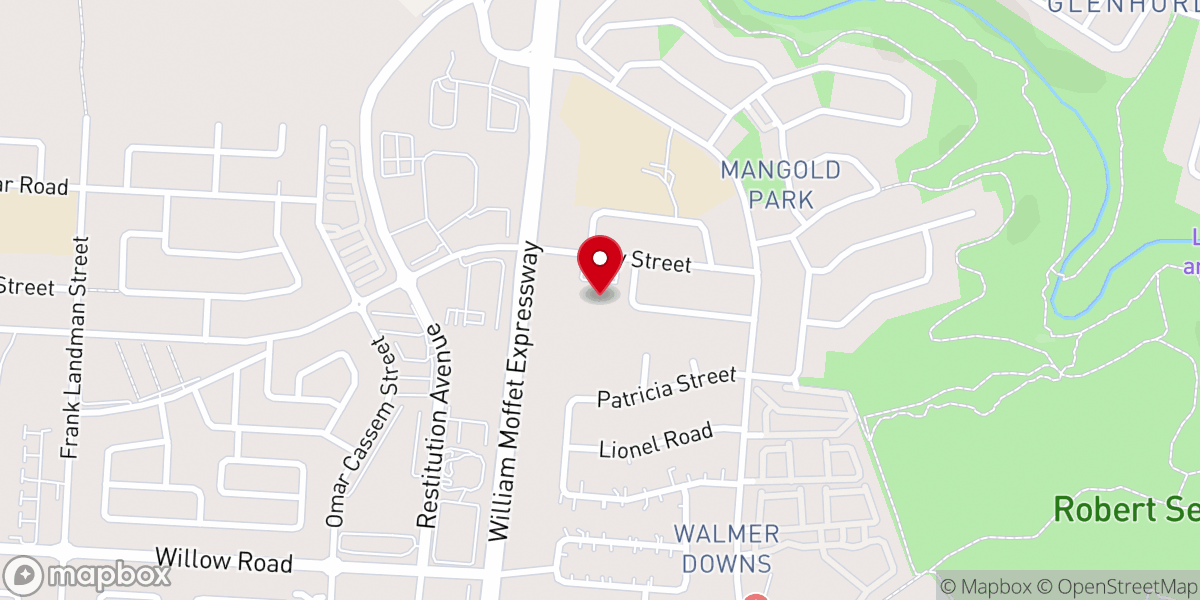 Map showing location of Word of Faith Christian Centre