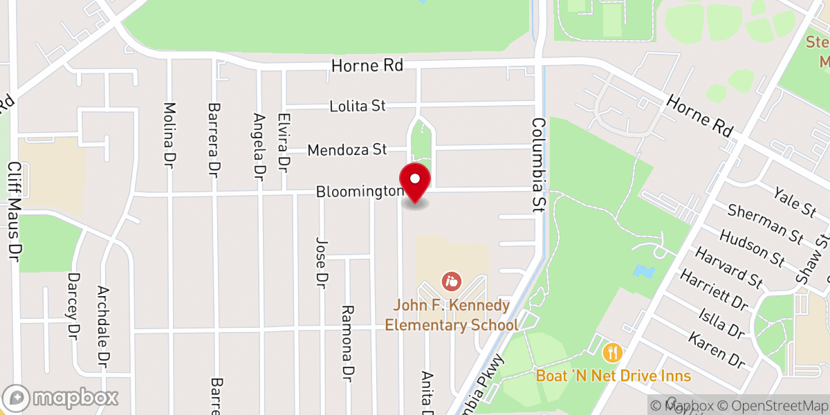 Map showing location of Our Lady of the Pillar Church