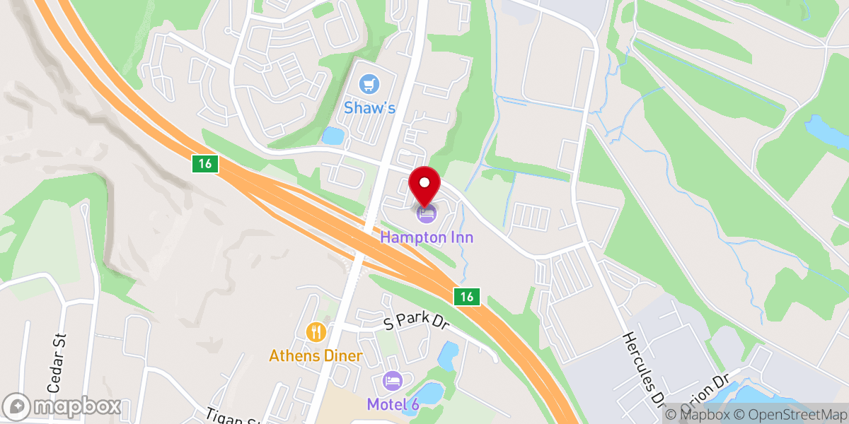 Map showing location of Hampton Inn Colchester