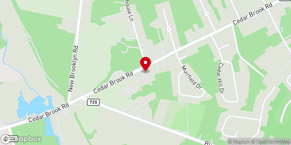Map showing location of Brown Outreach Christian Center