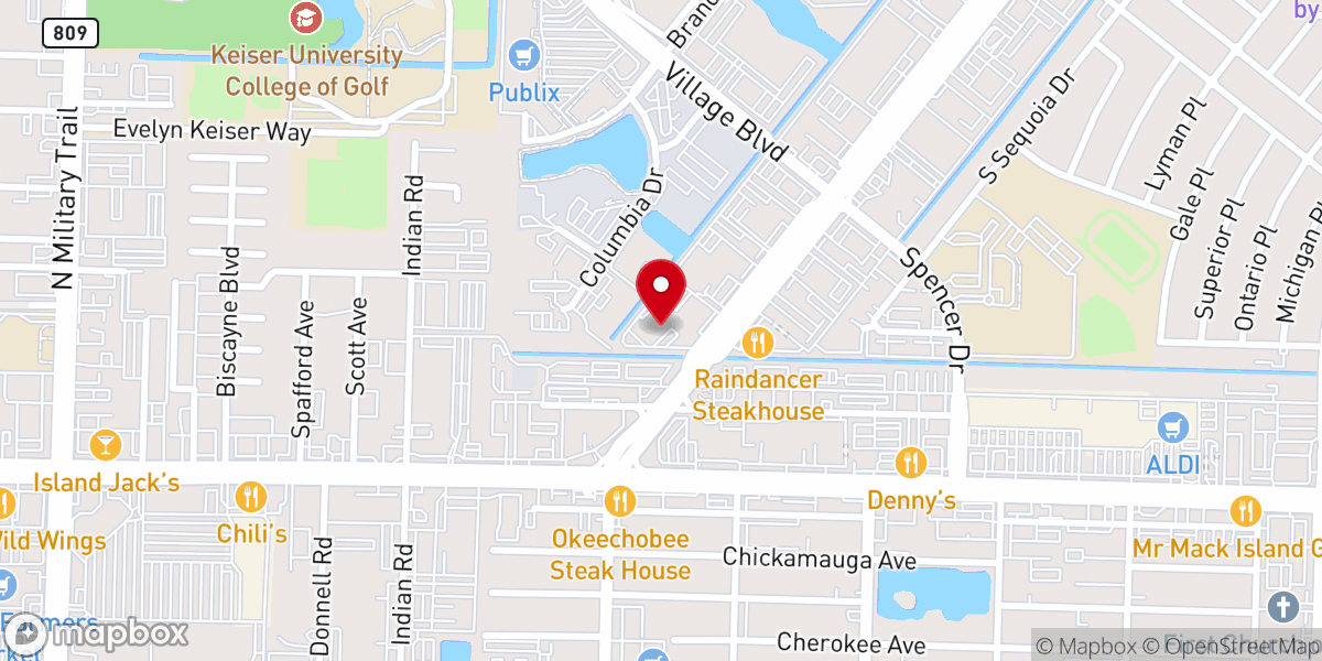 Map showing location of Manifest Church - West Palm Beach (formerly Shiloh Church)