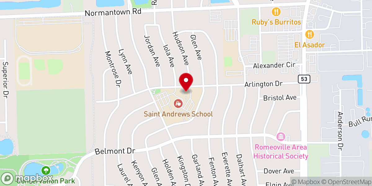 Map showing location of We Care Of Romeoville - Food Pantry