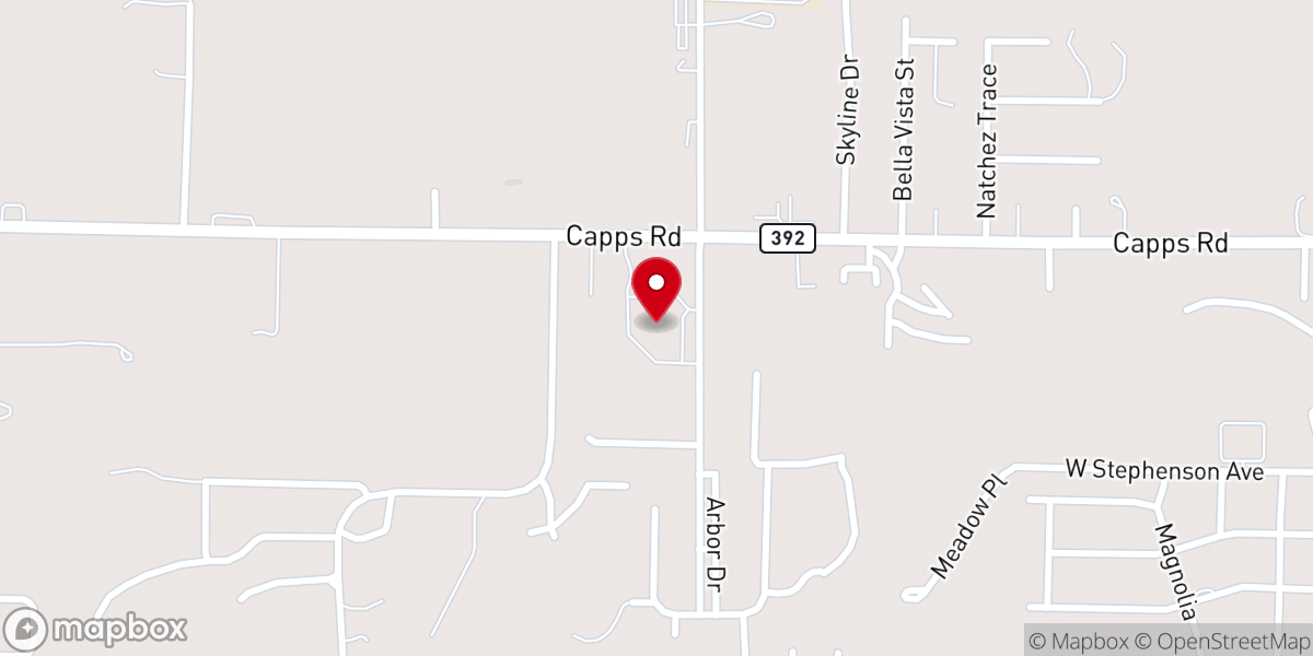 Map showing location of First Presbyterian Church