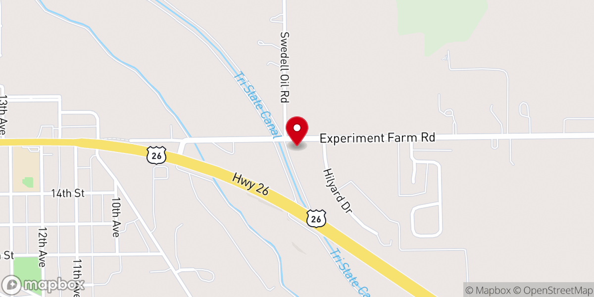 Map showing location of Mitchell Evangelical Free Church