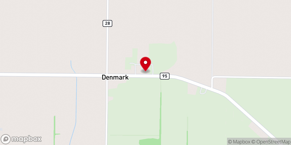 Map showing location of Denmark Friendship Church
