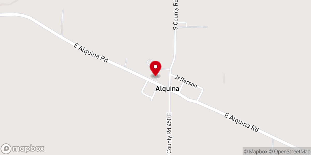 Map showing location of Alquina Church