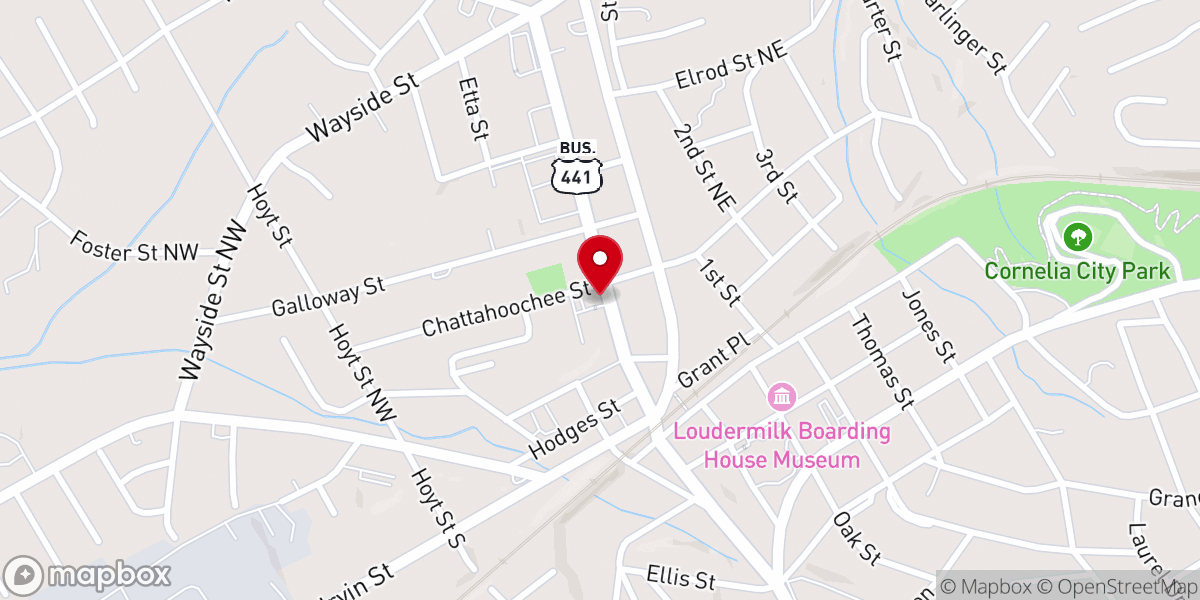 Map showing location of Georgia United Credit Union