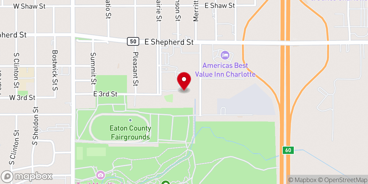 Map showing location of Saint Vincent De Paul, Saint Mary's Catholic Church - Food Pantry
