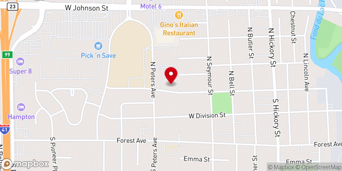 Map showing location of Edgewood Community Church