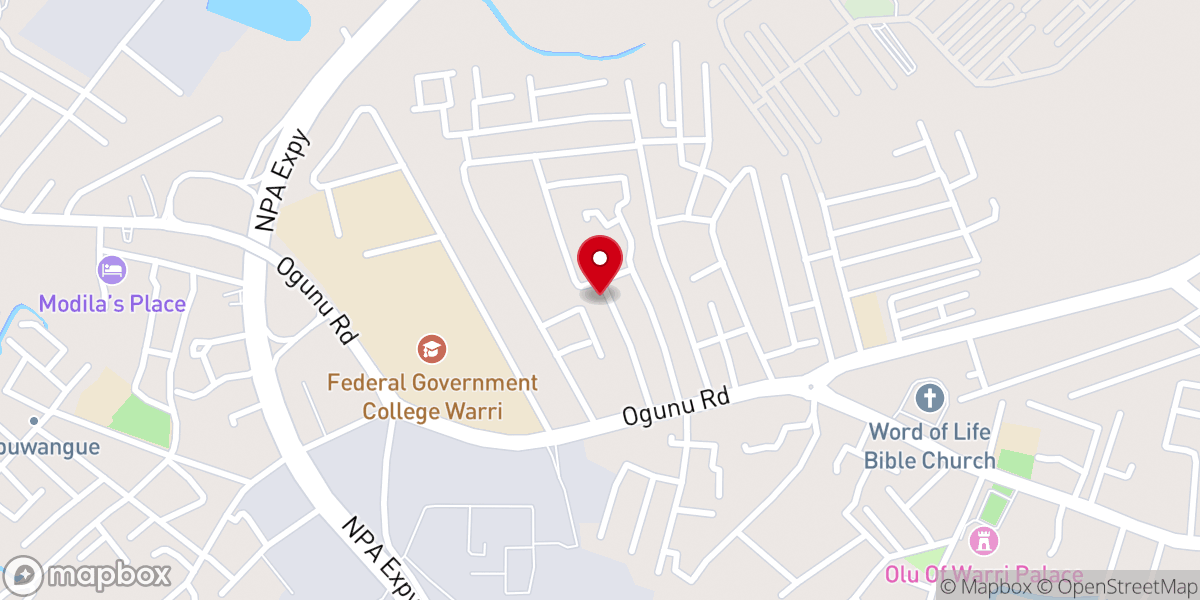 Map showing location of Alpha Baptist Church.