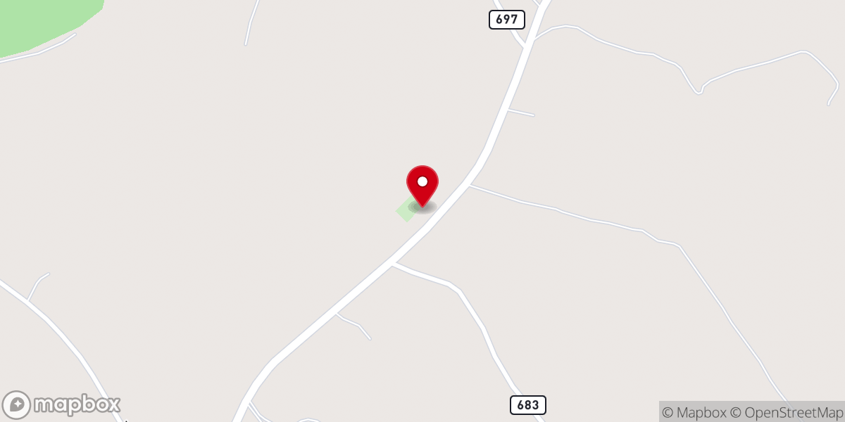 Map showing location of Thomas Chapel Methodist Church