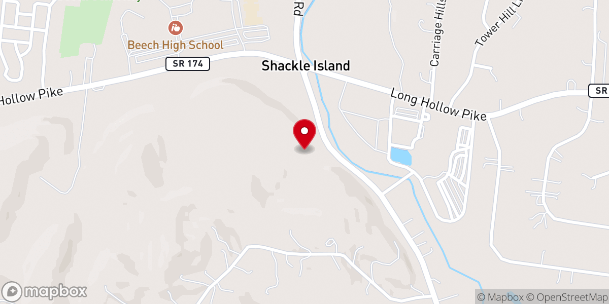 Map showing location of St John Baptist Church