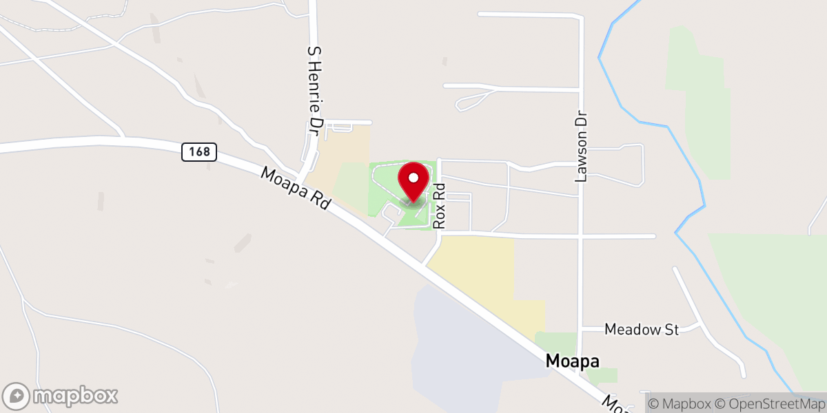 Map showing location of MOAPA COMMUNITY CENTER