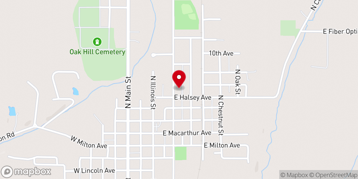 Map showing location of Catholic Rectory