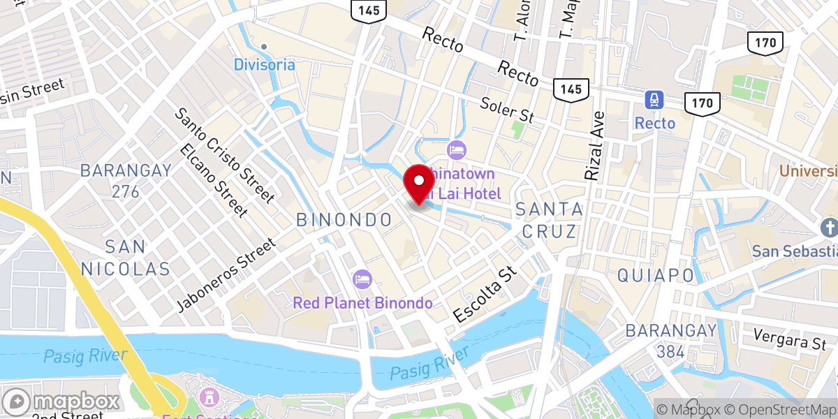 Map showing location of Manila Chinese Baptist Church