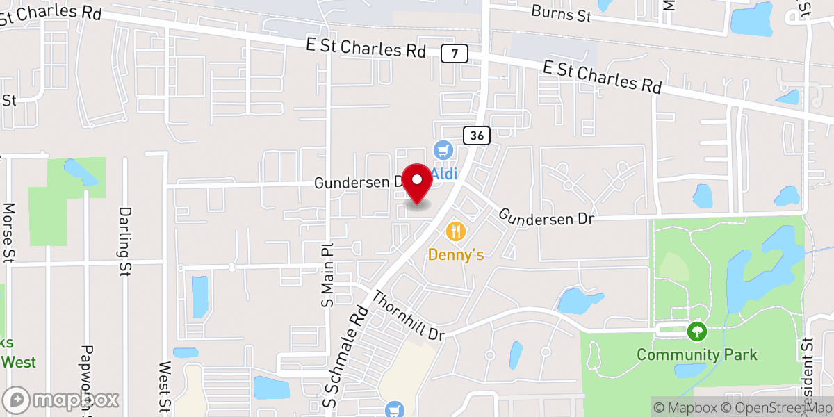 Map showing location of Family Life Christian Center