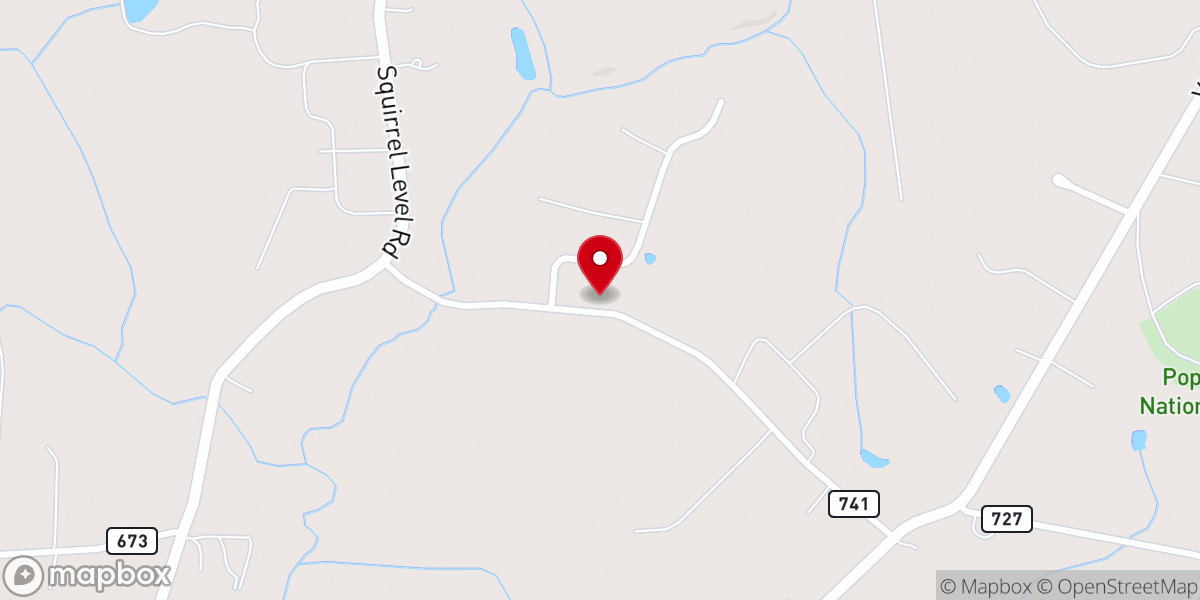 Map showing location of Sharon Baptist Church