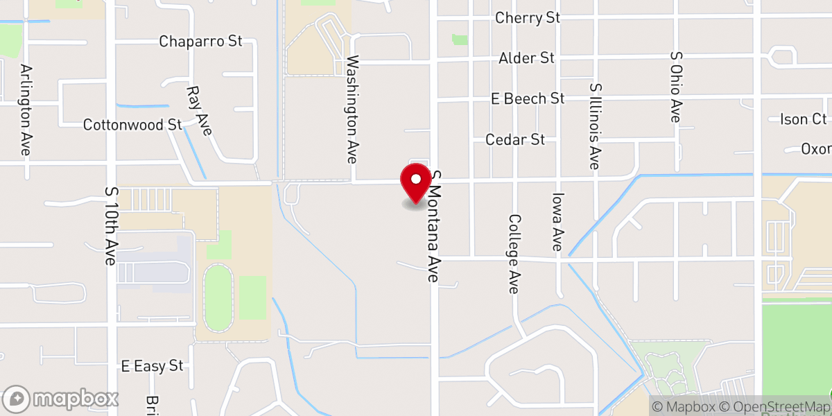 Map showing location of Crossroads Church