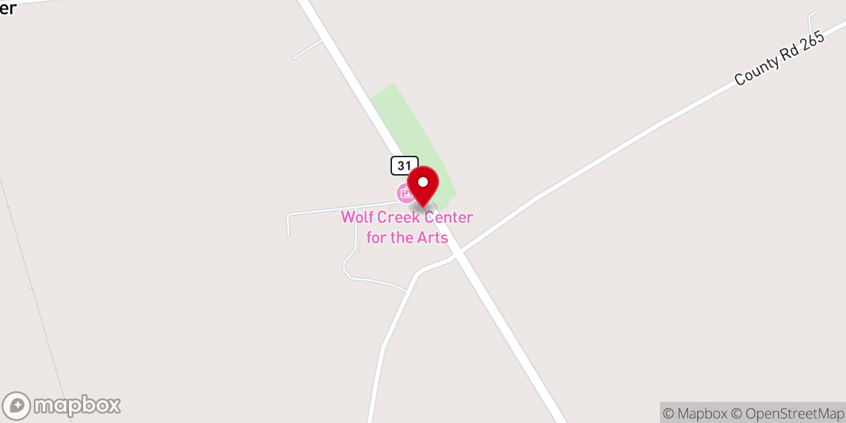 Map showing location of Wolf Creek Church
