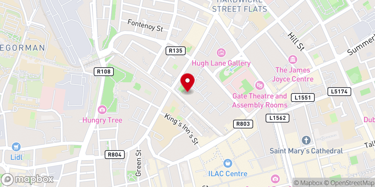 Map showing location of St. Saviour's Church