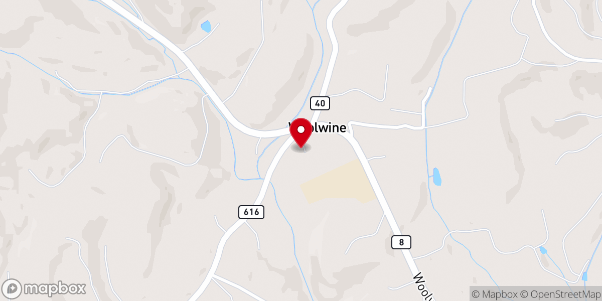 Map showing location of Woolwine Methodist Church
